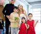 Viitorul ei soț, Victor Cornea, a venit cu fiul său, Luca (12 ani), la party