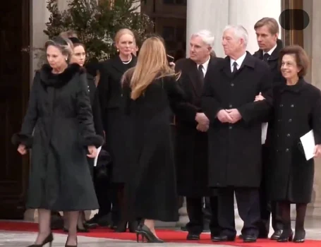 Principesa Sofia a reprezentat pe Majestatea Sa Margareta Custodele Coroanei la funeraliile Principesei Irina a Greciei și Danemarcei 