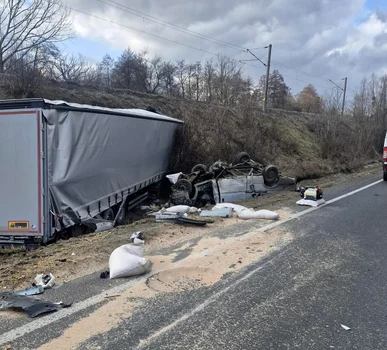 Accident pe DN6 FOTO Facebook