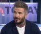 David Beckham, cu fața umflată la NBC. Captură TV