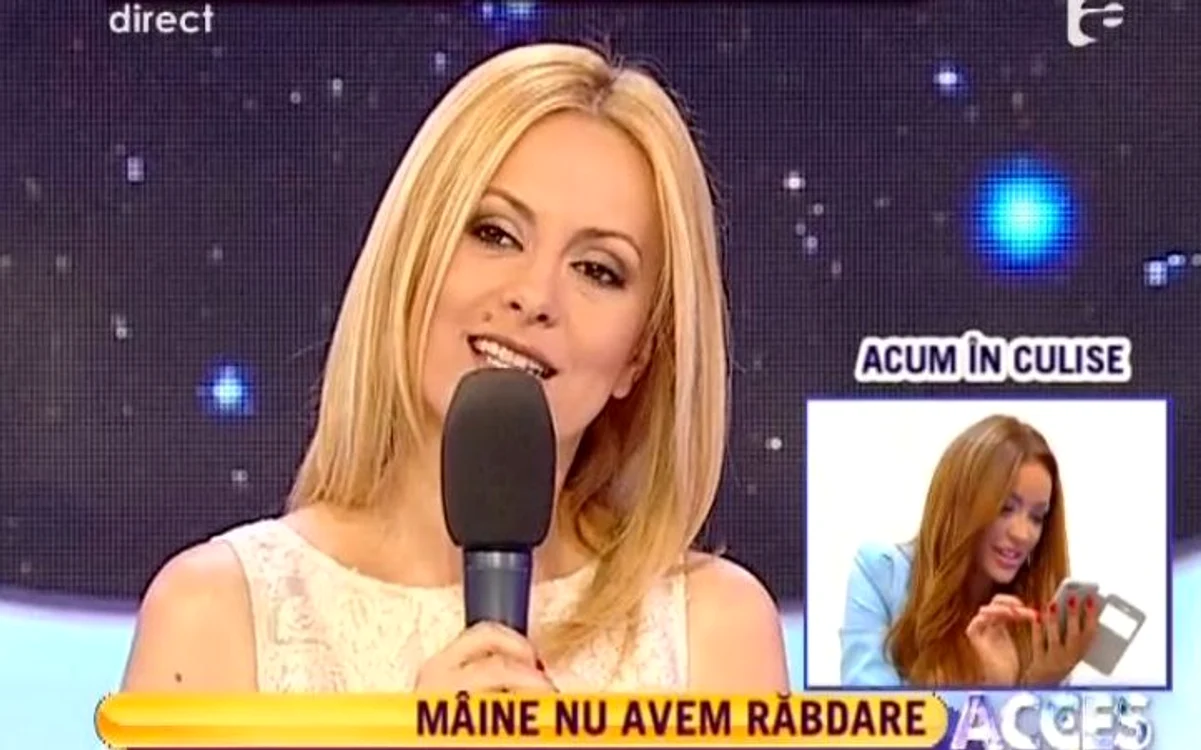 Bianca Drăguşanu zâmbea toată în culisele «Acces direct»