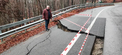 Surparea drumului către Mănăstirea Frăsinei după blestemele mitropolitului Olteniei Irineu Foto Prefectura Vâlcea jpeg