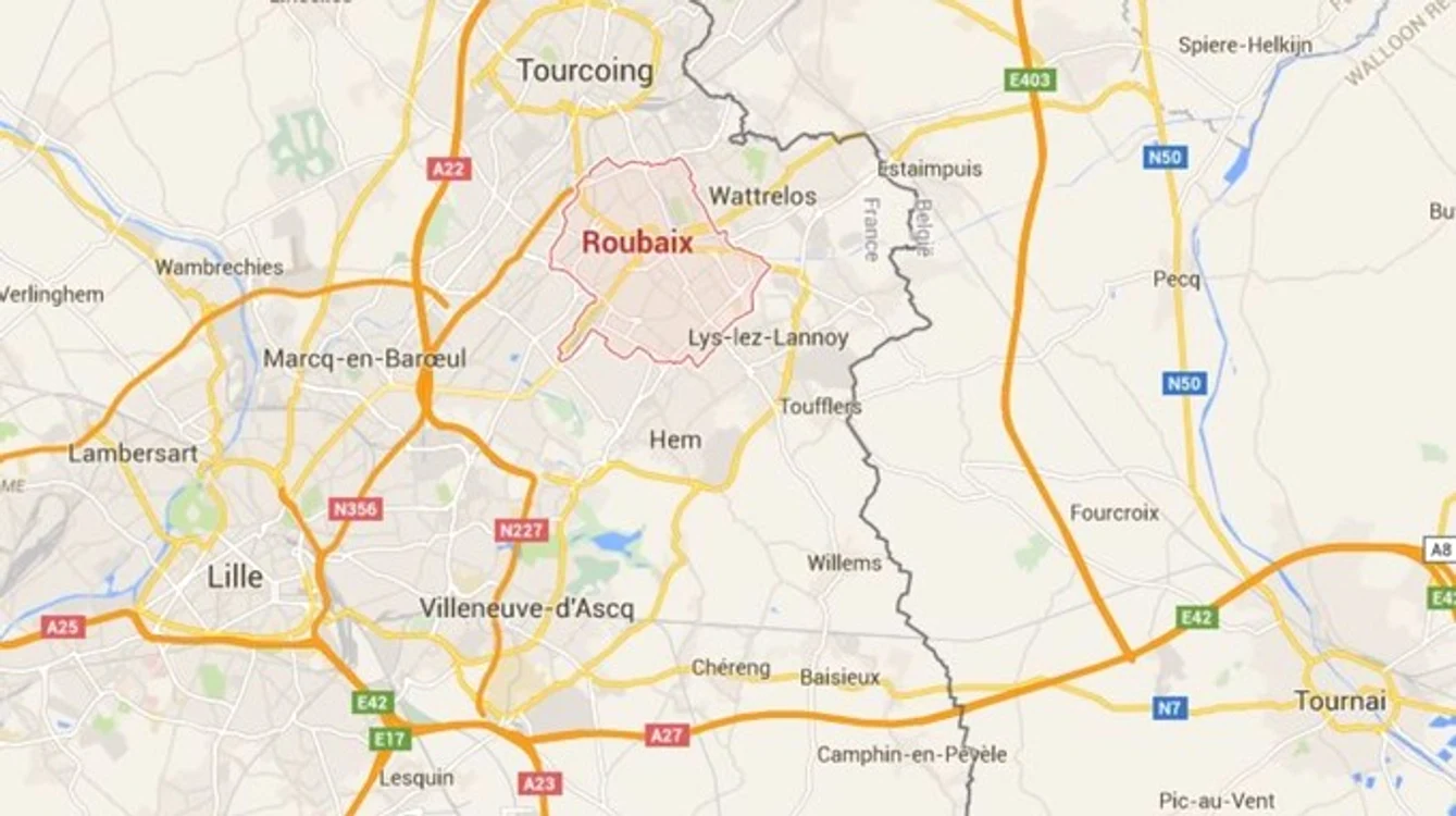 Orașul francez Roubaix se află în apropierea graniței cu Belgia