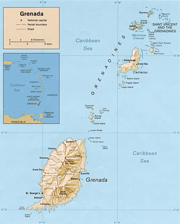 Grenada map png png