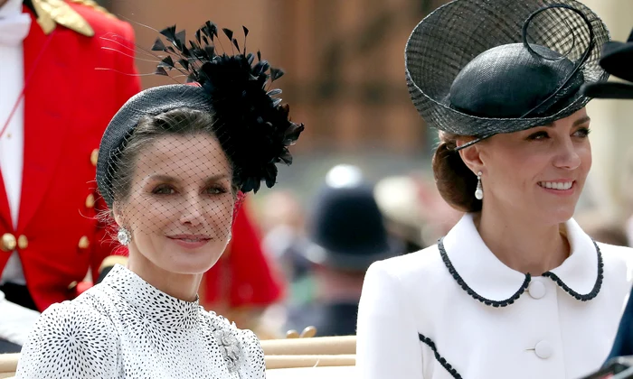 Regina Letizia cu Prințesa Kate la Castelul Windsor când Regele Felipe a primit Ordinul Jartierei în 2019  GettyImages 1150381127 jpg