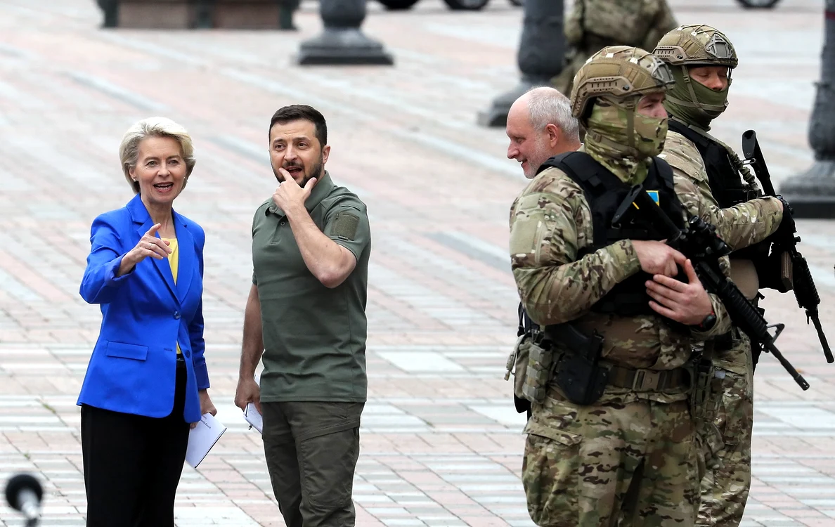Von der Leyen și Zelenski au avut o discuție telefonică. FOTO arhivă EPA EFE jpg