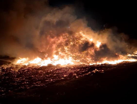 Incendiu la groapa de gunoi din Oradea Foto: ISU Bihor