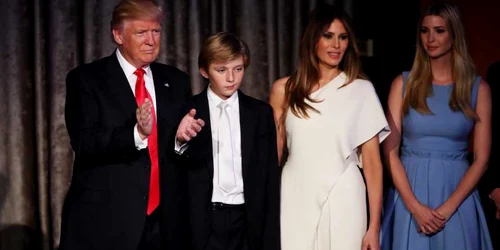 Donald Trump alaturi de familie - Melania - Ivanka si Barron FOTO Getty Images 