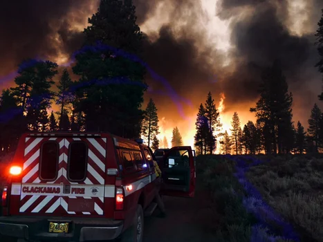 Bootled Fire - incendiul cu care se luptă americanii de peste două săptămâni. FOTO Profimedia
