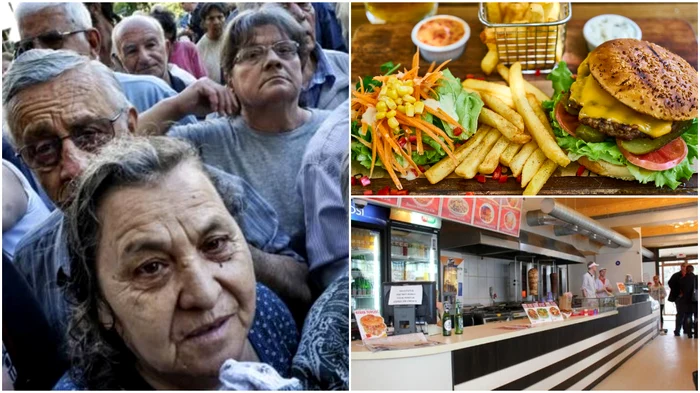 Pensionarii au voie la fast food, dar nu în marile supermarketuri