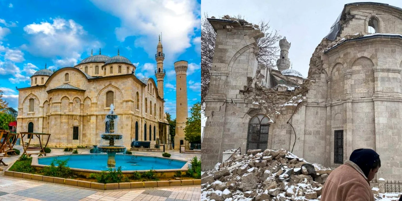 Moscheea Yeni Camii din Malatya a fost pusă la pământ de cutremur (Foto: Shutterstock/Profimedia)
