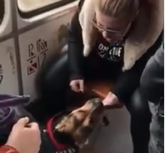 Femeia a fost filmată în timp ce își bătea câinelefoto: captura Facebook