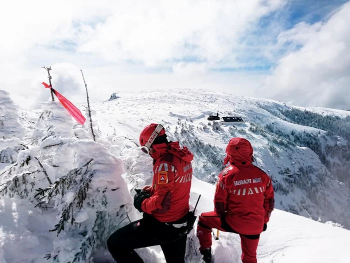 Avalanşa s-a produs pe versantul vestic al masivului Ceahlău FOTO: Salvamont Neamţ