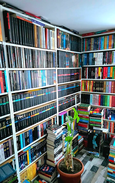 O parte din biblioteca lui Liviu Szoke FOTO Arhiva personală