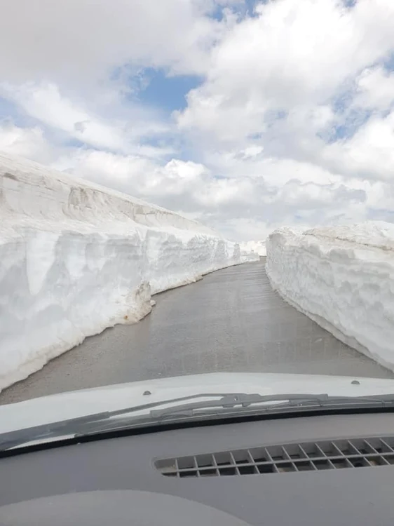 Zăpadă, în Munţii Bucegi, la 1.800 de m. FOTO: Manoiu Tiberiu-Daniel