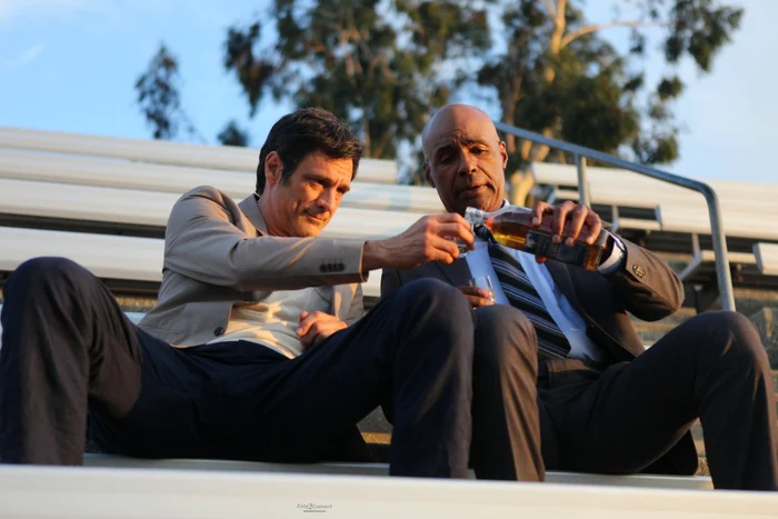 David Lee Smith şi Michael Dorn în filmul „The Man From Earth“, disponibil spre piratare FOTO Cinemagia