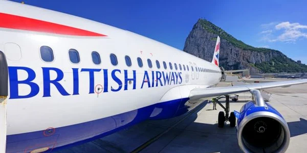 Aeronavă British Airways pe Aeroportul Internaţional din Gibraltar FOTO Shutterstock