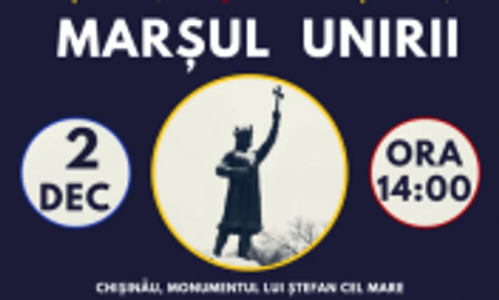 Marş pentru Unire la Chişinău: 2 decembrie 2017