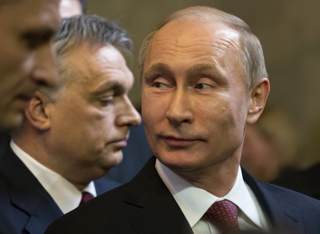 Preşedintele rus Vladimir Putin şi premierul maghiar Viktor Orban