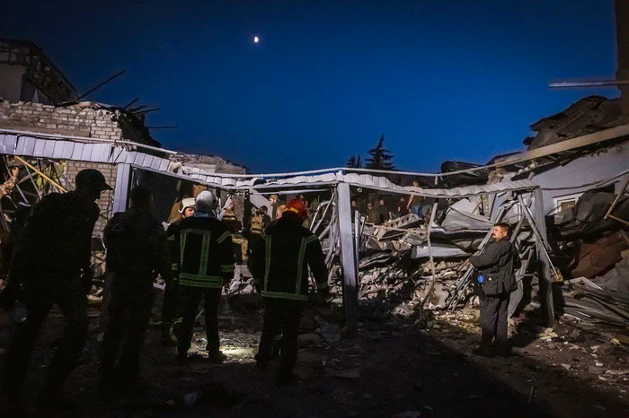 Kramatorsk: restaurant distrus de rachete rusești FOTO EPA-EFE