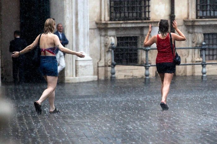 Furtună la Roma. Foto: Epa Efe.