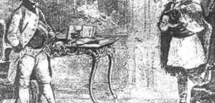 Horea în audienţă la împăratul Iosif al II-lea, desenat din imaginaţie de un autor maghira/Colecţia Valeria Beu
