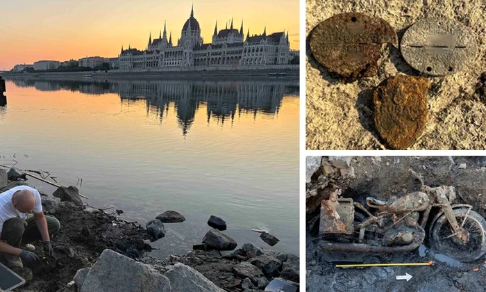 După ce o motocicletă a ieșit la suprafață, expertul Gabor Kohlrusz a exhumat rămășițe din al Doilea Război Mondial și a găsit plăcuțe de identificare (© Volksbund)