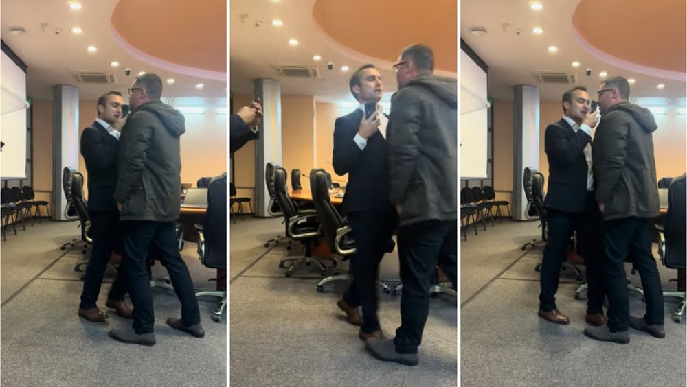 Scandal monstru cu îmbrânceli în sediul primăriei: Dan Tănasă și Allen Coliban, la un pas de bătaie