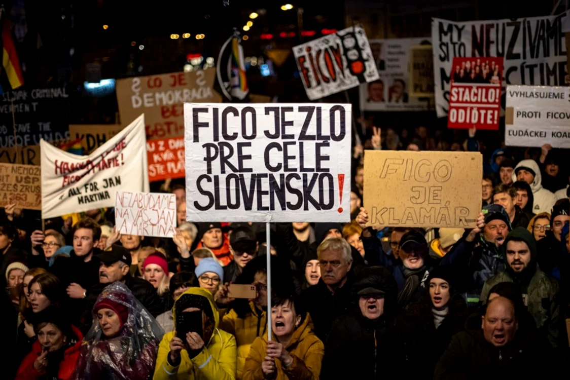 Protest în Bratislava, Slovacia, 1 februarie 2024 Foto EPA EFE 1 jpeg