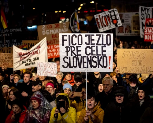 Protest în Bratislava, Slovacia, 1 februarie 2024 Foto EPA EFE 1 jpeg