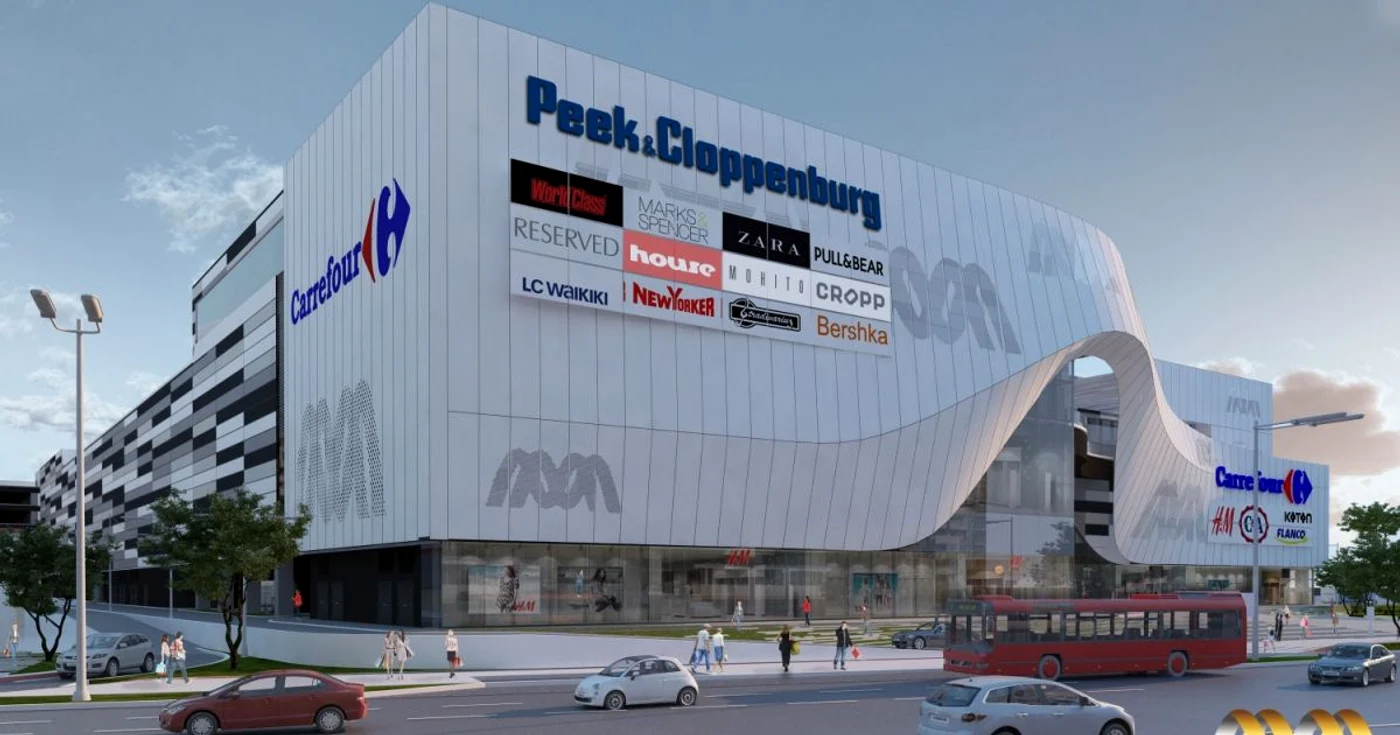 Dintr-o suprafaţă totală construită de 210.000 metri pătraţi, 72.000 reprezintă spaţiul închiriabil în Mega Mall