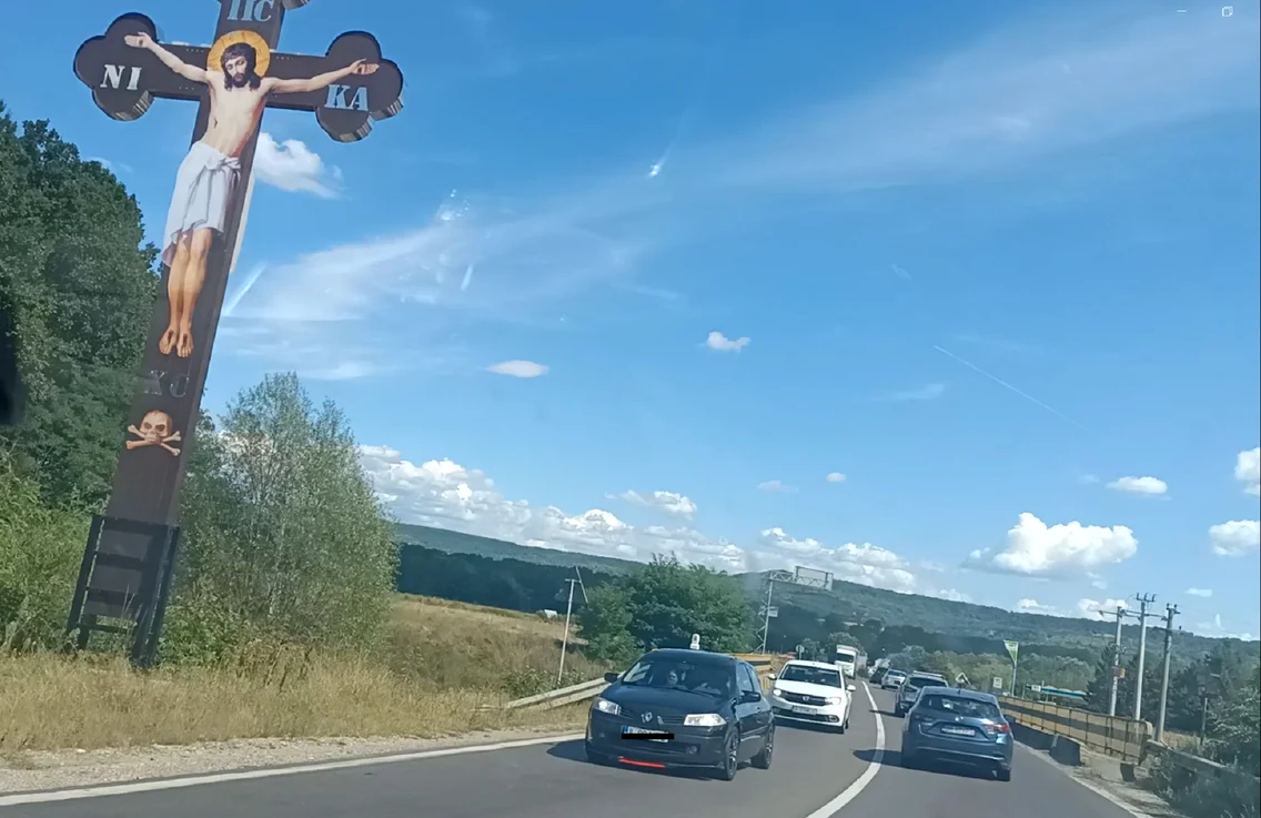 Cruce uriașă pe DN7 Dealul Negru la Milcoiu Vâlcea Foto Daciana Stoica