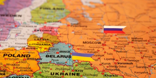 Harta Polonia, Ucraina, Rusia, Romania, Europa FOTO Shutterstock