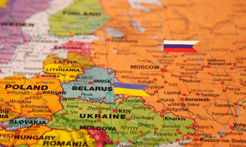 Harta Polonia, Ucraina, Rusia, Romania, Europa FOTO Shutterstock