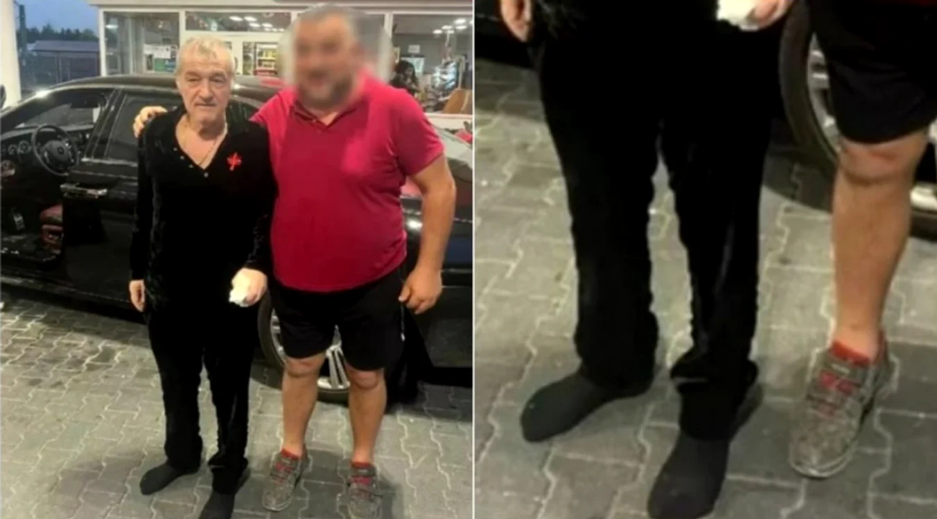Gigi Becali preferă să conducă desculț, indiferent de prețul și luxul autoturismului. FOTO: Facebook