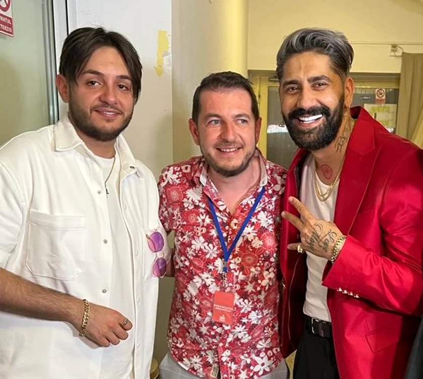 Johny Romano cu impresarul Marius China la Ziua lui Stefan 