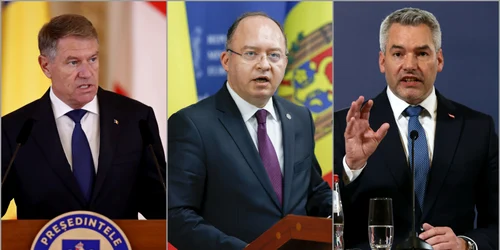 Klaus Iohannis Bogdan Aurescu Karl Nehammer FOTO EPA EFE jpg