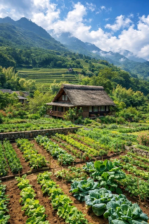 Grădină de munte organizată eficient lângă casă Foto Green Garden Tips Facebook jpg