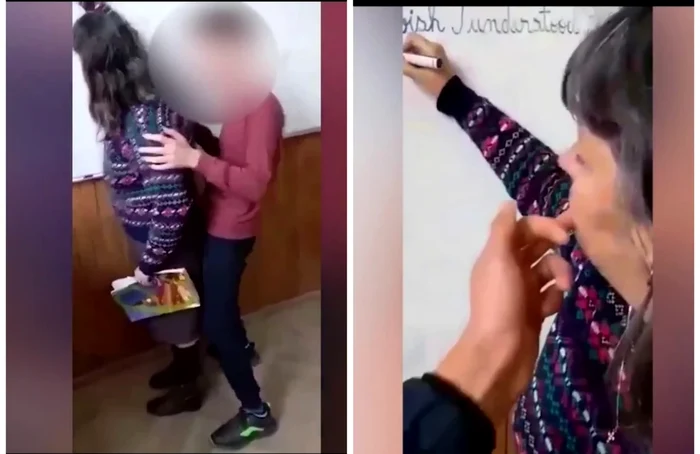 Profesoara nu s-a plâns de comportamentul elevilor săi FOTO: captura video