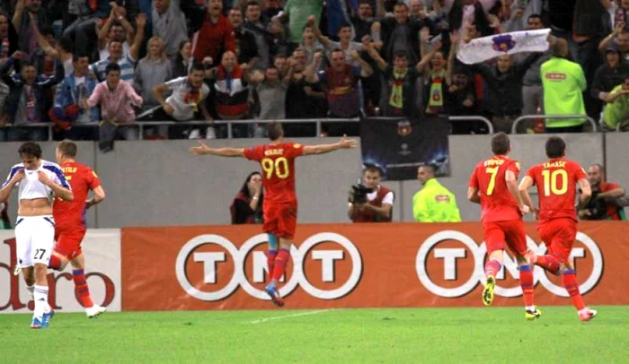 Golul cu care Steaua a câștigat meciul cu Copenhaga * Foto: Marian Burlacu