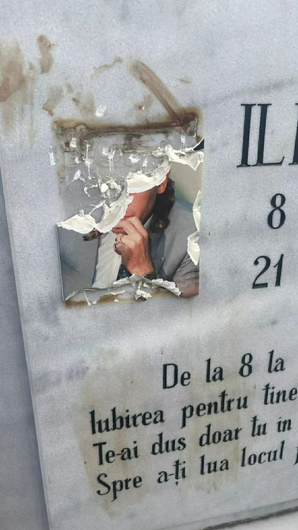 Fotografia lui Ilie Balaci a fost distrusă / foto: Facebook/Andrei Preda