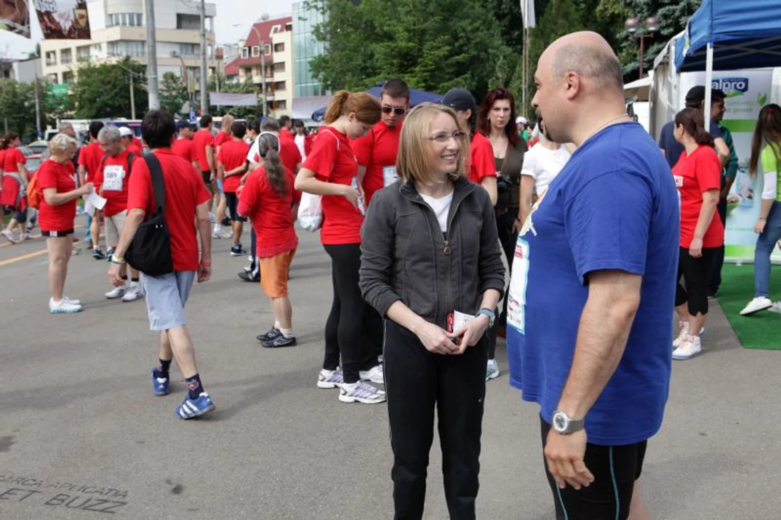 Gabriela Szabo ,,a concurat" alături de participanţii la cros