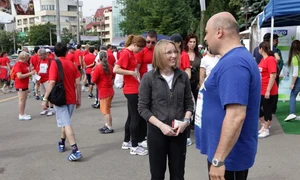 Gabriela Szabo ,,a concurat" alături de participanţii la cros jpeg