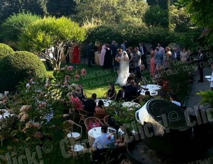 Vlad Chiricheş şi-a organizat nunta la un castel din apropierea Florenţei. În centrul imaginii, mireasa