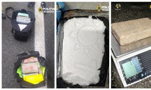 Captură impresionantă de droguri în Mehedinți. Un cetățean turc, prins cu 30 de kilograme de cocaină FOTO Diicot