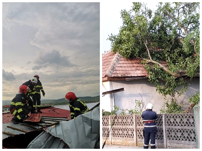 Pompierii au intervenit pentru înlăturarea efectelor. Foto: ISU Alba