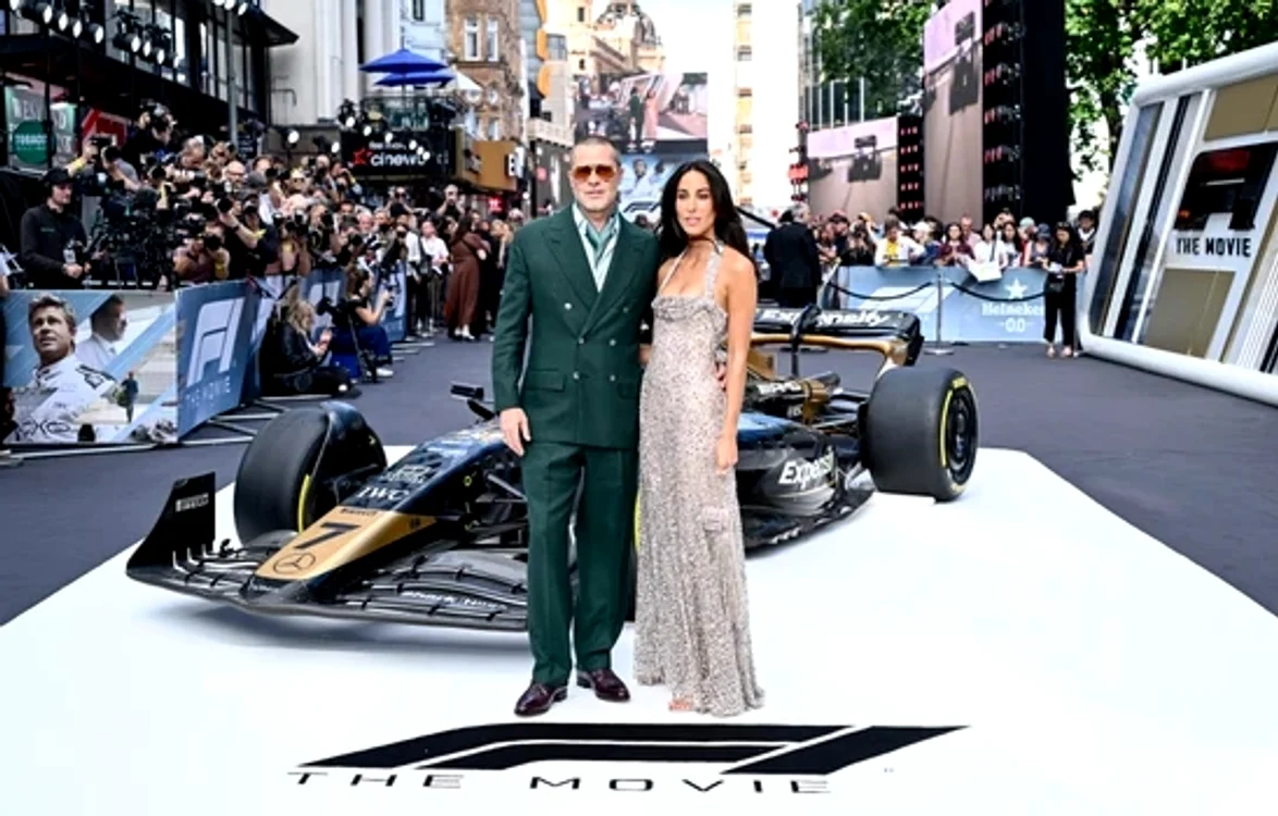 Brad Pitt și Ines de Ramon, la premiera europeană a „F1” / Foto: arhivă
