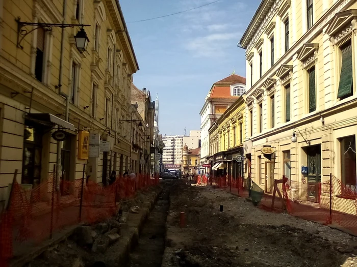 Lucrări în cartierul Cetate din Timişoara FOTO Ştefan Both