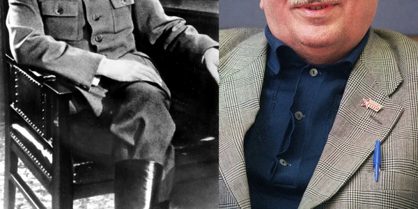 Colaj Stalin si nepotul sau - Dzhugashvili FOTO AP 