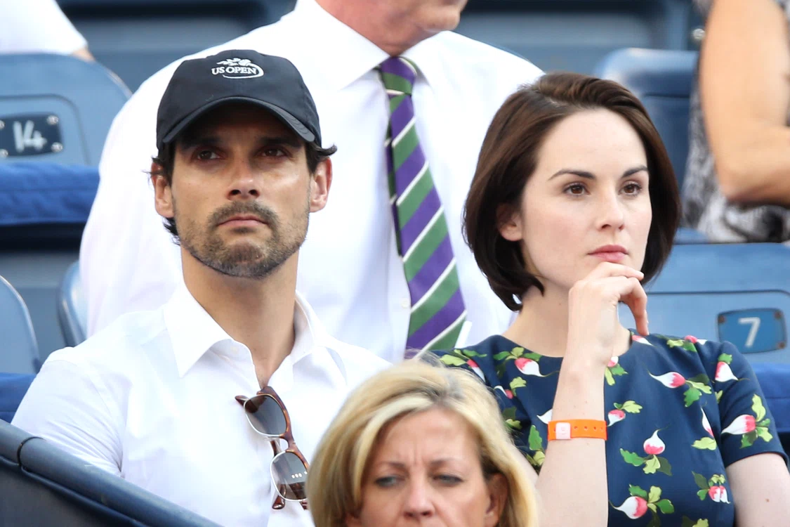 John Dineen şi Michelle Dockery, în tribune la US OpenFoto: Guliver/Getty Images